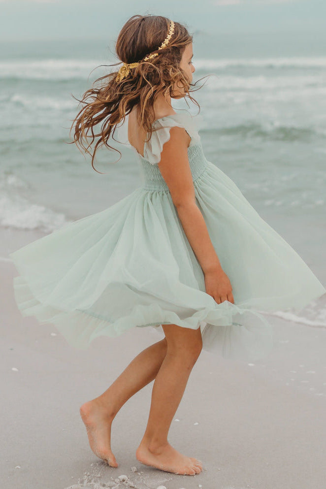 SS Girl's Dress Juliet Dress (mint tulle)