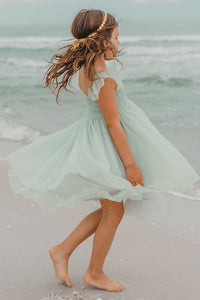 SS Girl's Dress Juliet Dress (mint tulle)