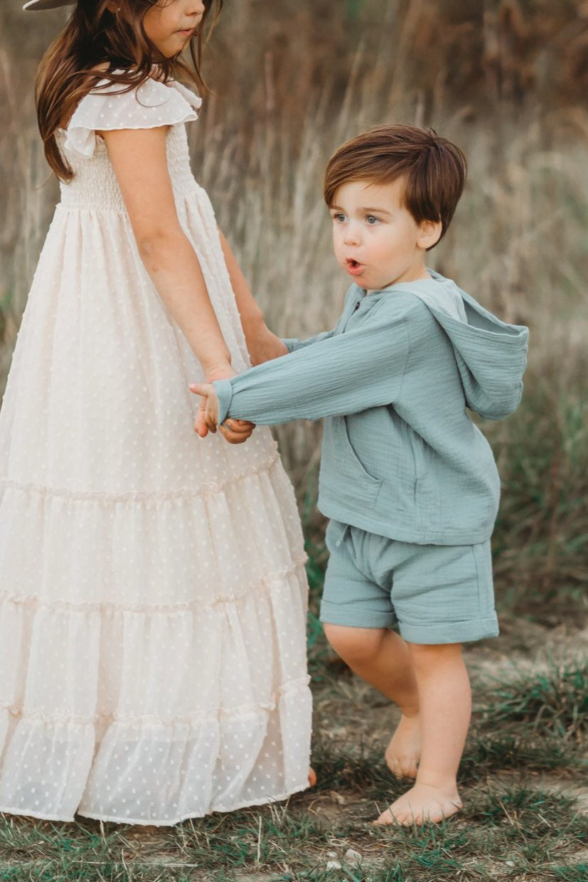 SS Boy's Bottoms Knox Shorts (soft teal muslin)