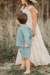 SS Boy's Bottoms Knox Shorts (soft teal muslin)