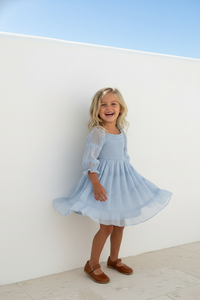 SS Girl's Dress Karina Dress (blue chiffon)