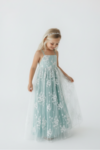 SS Girl's Dress Fiona Lace Dress (coastal blue)