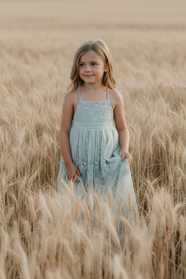 SS Girl's Dress Madeline Lace Dress (airy blue)