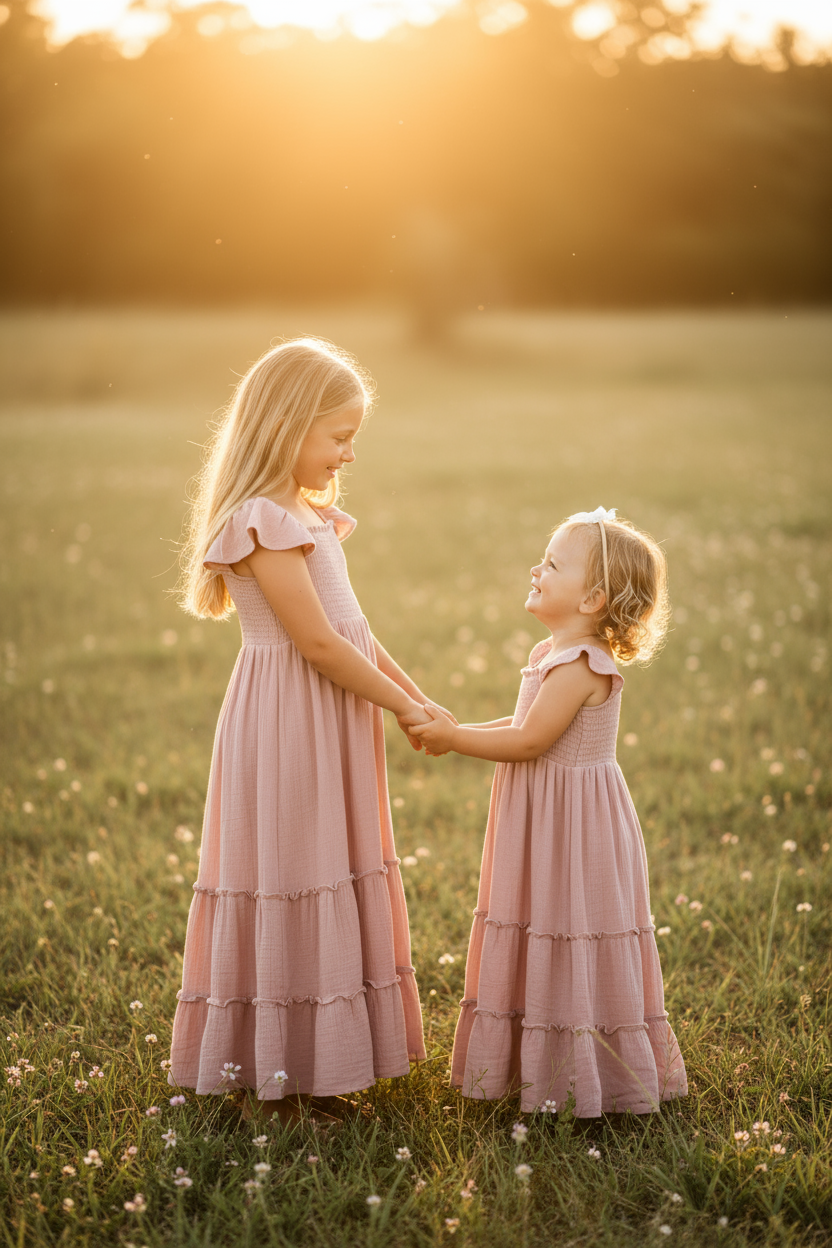 SS Girl's Dress Marabella Dress (peony muslin)