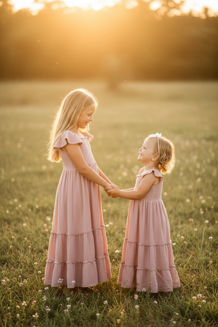 SS Girl's Dress Marabella Dress (peony muslin)