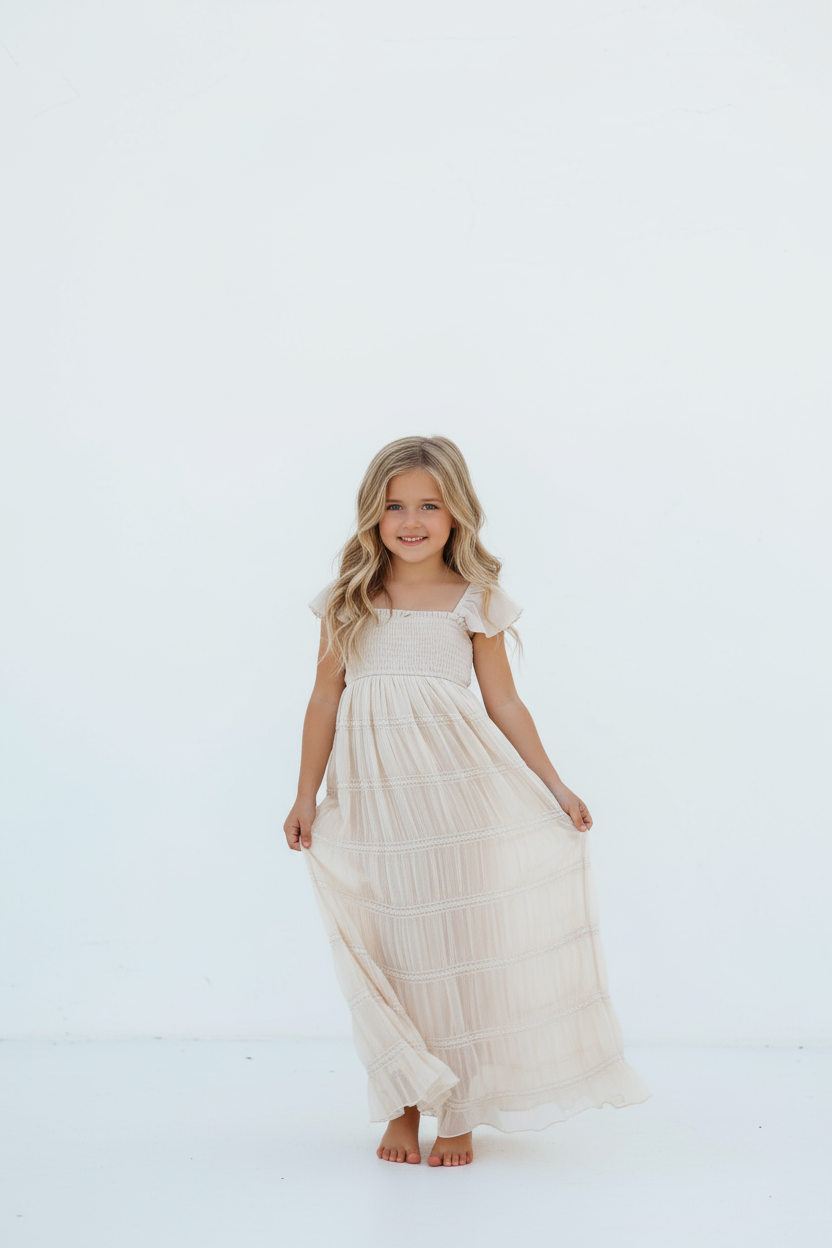 SS Girl's Dress Marabella Dress (natural chiffon)