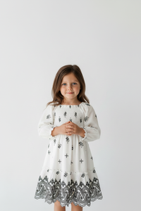 SS Girl's Dress Mira Dress (embroidered diamond)