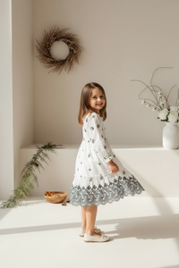 SS Girl's Dress Mira Dress (embroidered diamond)