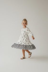 SS Girl's Dress Mira Dress (embroidered diamond)