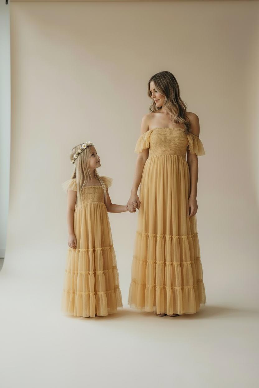 SS Girl's Dress Marabella Dress (saffron tulle)