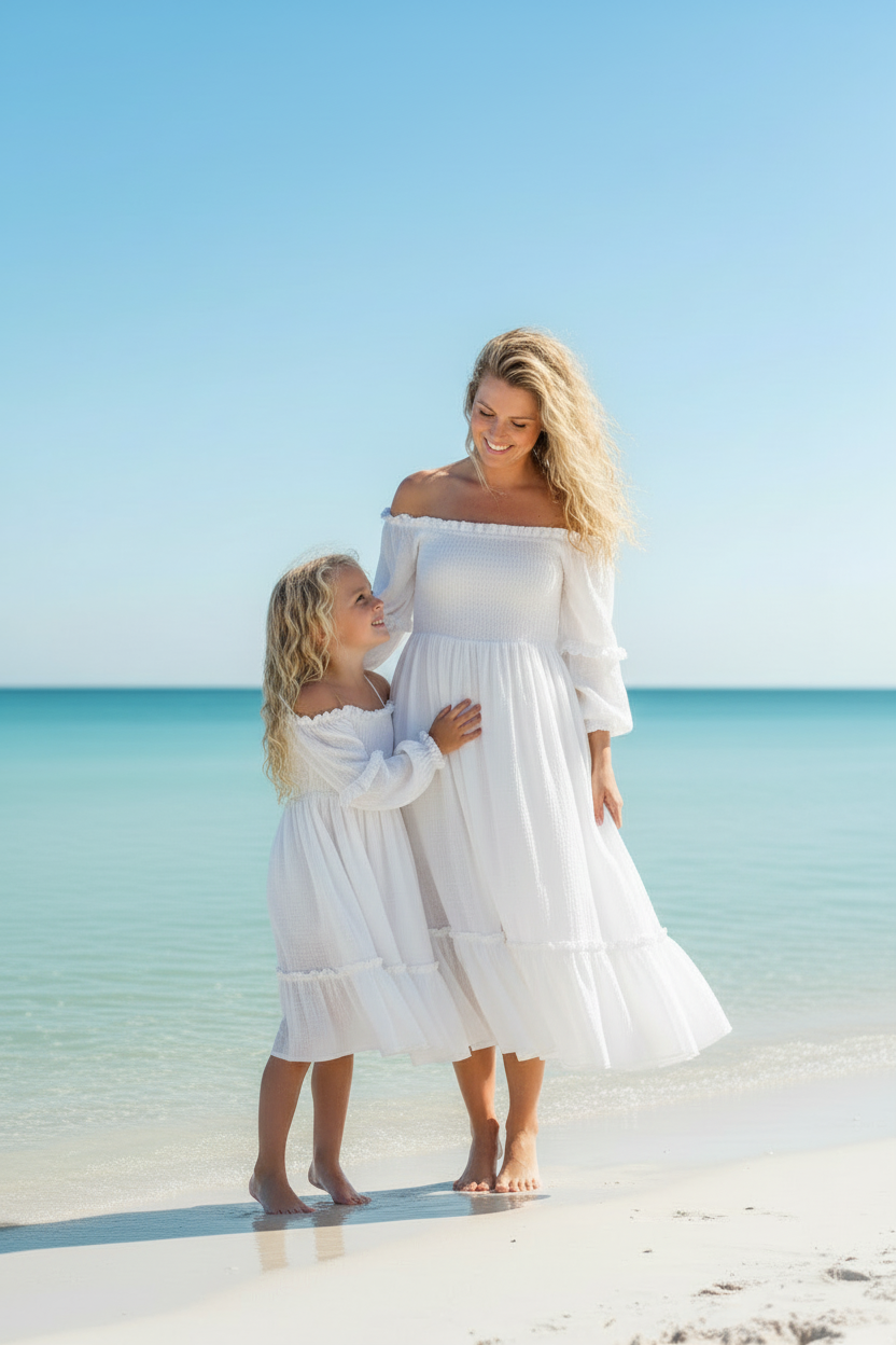 SS Girl's Dress Pippa Dress (white muslin)