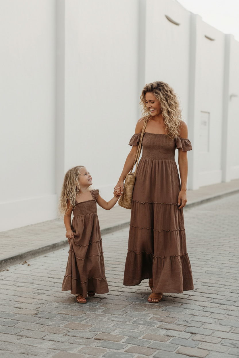 SS Women's Dress Women's Marabella Dress (mocha muslin)