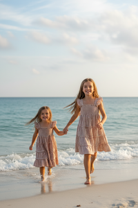 SS Girl's Dress Pia Dress (brown gingham)