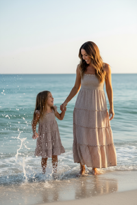 SS Girl's Dress Pia Dress (brown gingham)