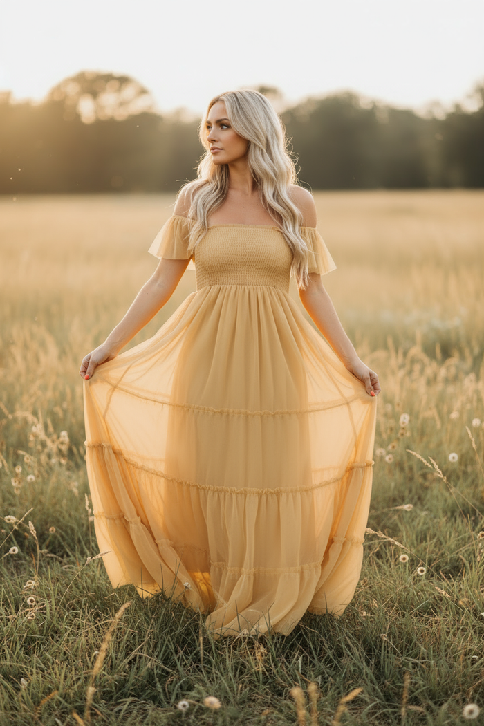 SS Women's Dress Women's Marabella Dress (saffron tulle)