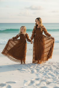 SS Girl's Dress Pippa Maxi (mocha chiffon)