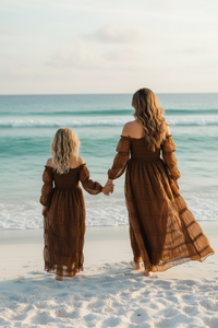 SS Girl's Dress Pippa Maxi (mocha chiffon)