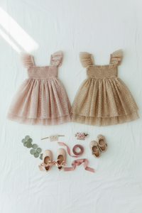SS Girl's Dress Juliet Dress (sequin pink tulle)