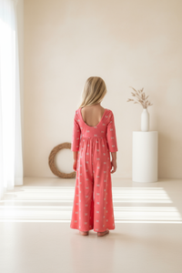 LB Girl's Romper Rita Romper (pink butterfly) FINAL SALE