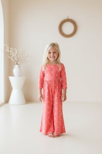 LB Girl's Romper Rita Romper (pink butterfly) FINAL SALE