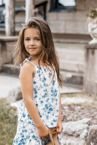 SS Girl's Top Kiera Top (sapphire floral) FINAL SALE