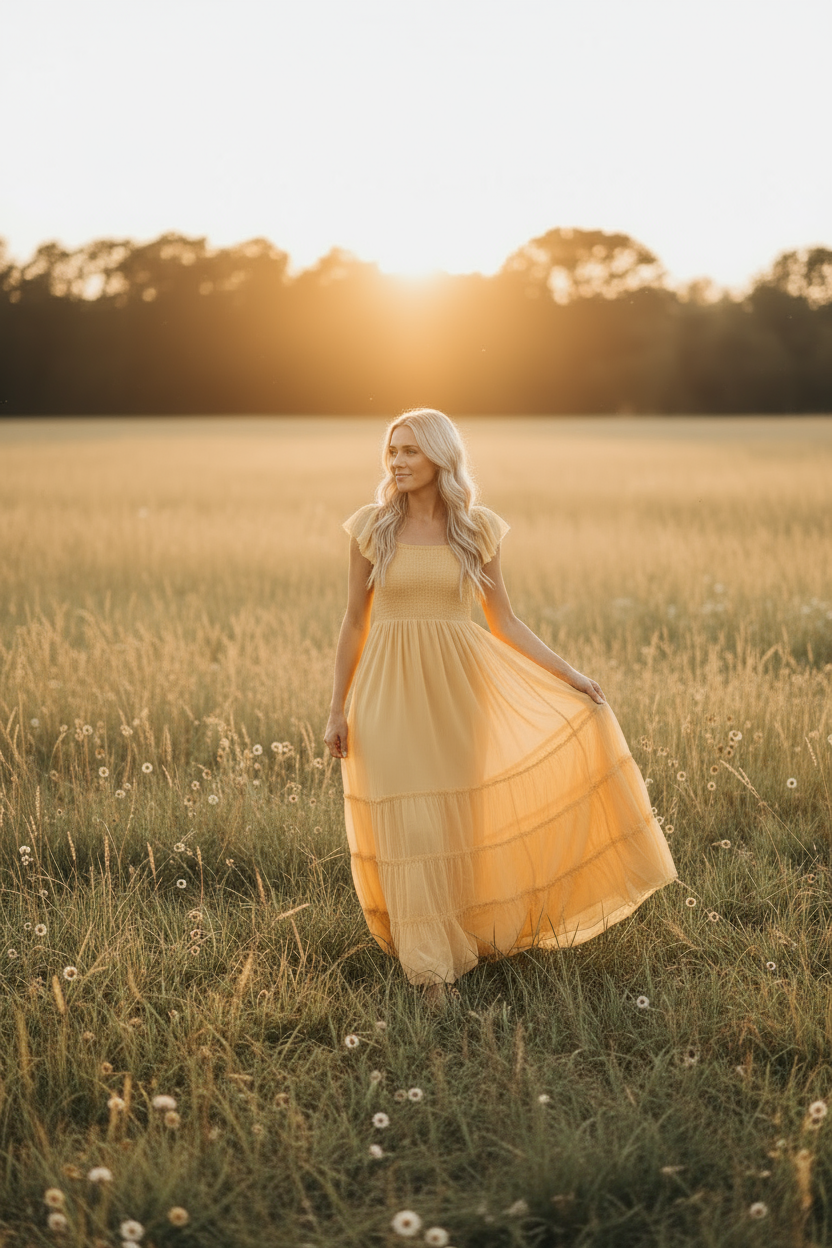 SS Women's Dress Women's Marabella Dress (saffron tulle)