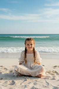 SS Girl's Dress Karina Dress (natural chiffon)