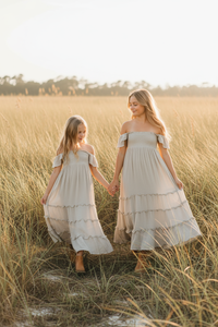 SS Girl's Dress Marabella Dress (soft gray muslin) SALE