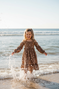 SS Girl's Dress Pippa Dress (mocha muslin)