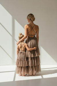 SS Girl's Dress Wendy Dress (mocha tulle)