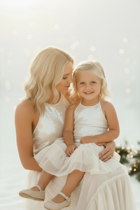 SS Girl's Top Faye Halter (natural sequin)