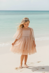 SS Girl's Dress Uma Dress (sequin pink tulle)