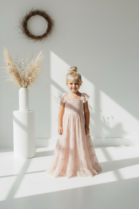 SS Girl's Dress Marabella Dress (soft pink chiffon)