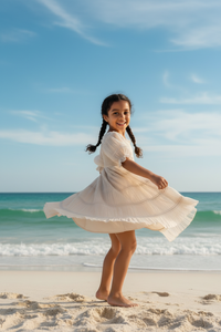 SS Girl's Dress Karina Dress (natural chiffon)