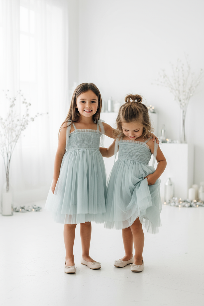 SS Girl's Dress Isa Dress (airy blue tulle)