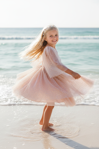 SS Girl's Dress Uma Dress (sequin pink tulle)