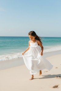 SS Girl's Dress Lucie Dress (white muslin) FINAL SALE