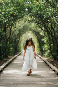 SS Girl's Dress Lucie Dress (white muslin) FINAL SALE