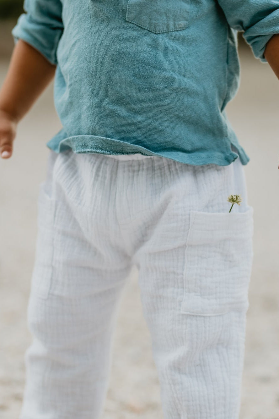 SS Boy's Bottoms Finn Pants (white muslin)