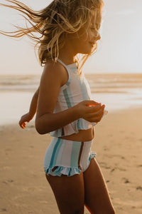 LB Girl's Swim Tankini Set (stripe) FINAL SALE