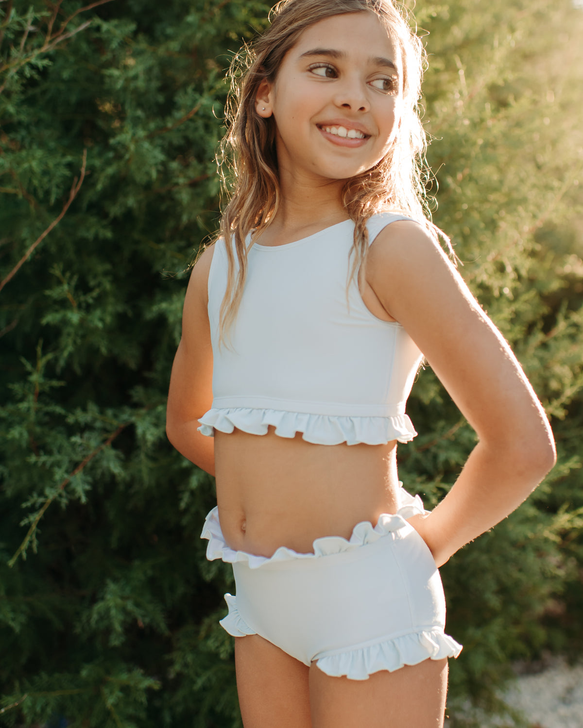 LB Girl's Swim Scoopback Set (minty blue) FINAL SALE