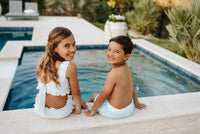 LB Girl's Swim Scoopback Set (minty blue) FINAL SALE