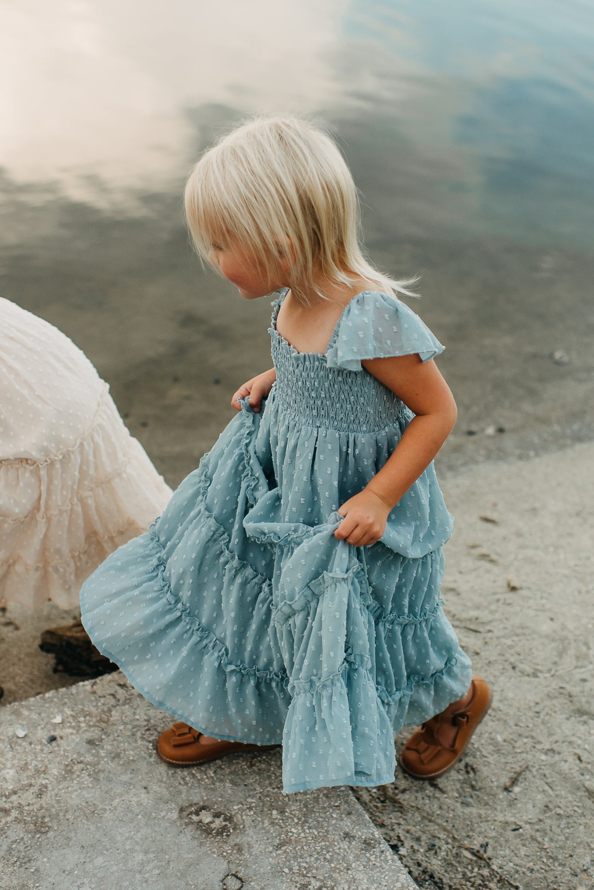 SS Girl's Dress Marabella Dress (blue swiss dot)