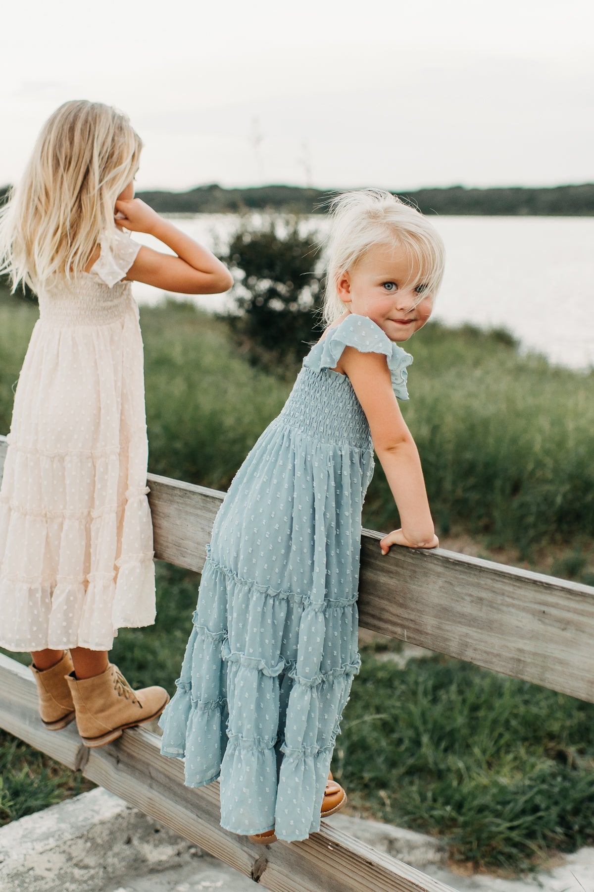 SS Girl's Dress Marabella Dress (blue swiss dot)
