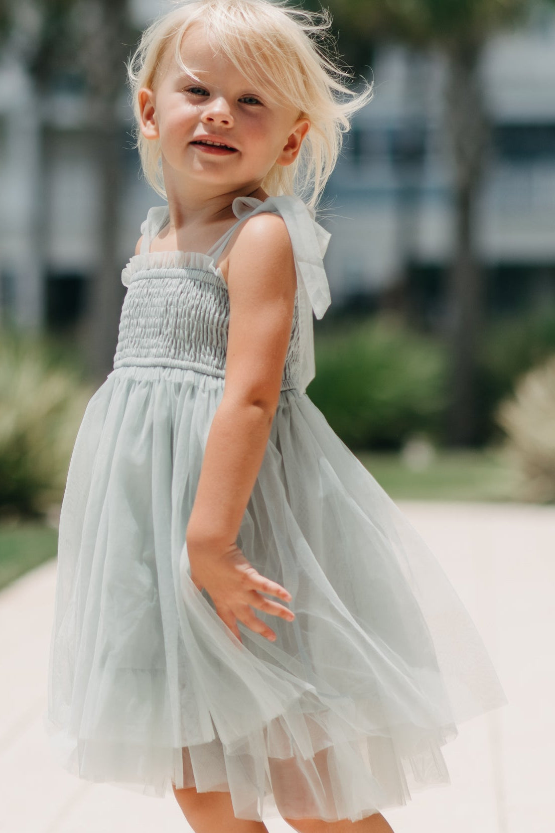 SS Girl's Dress Isa Dress (airy blue tulle)