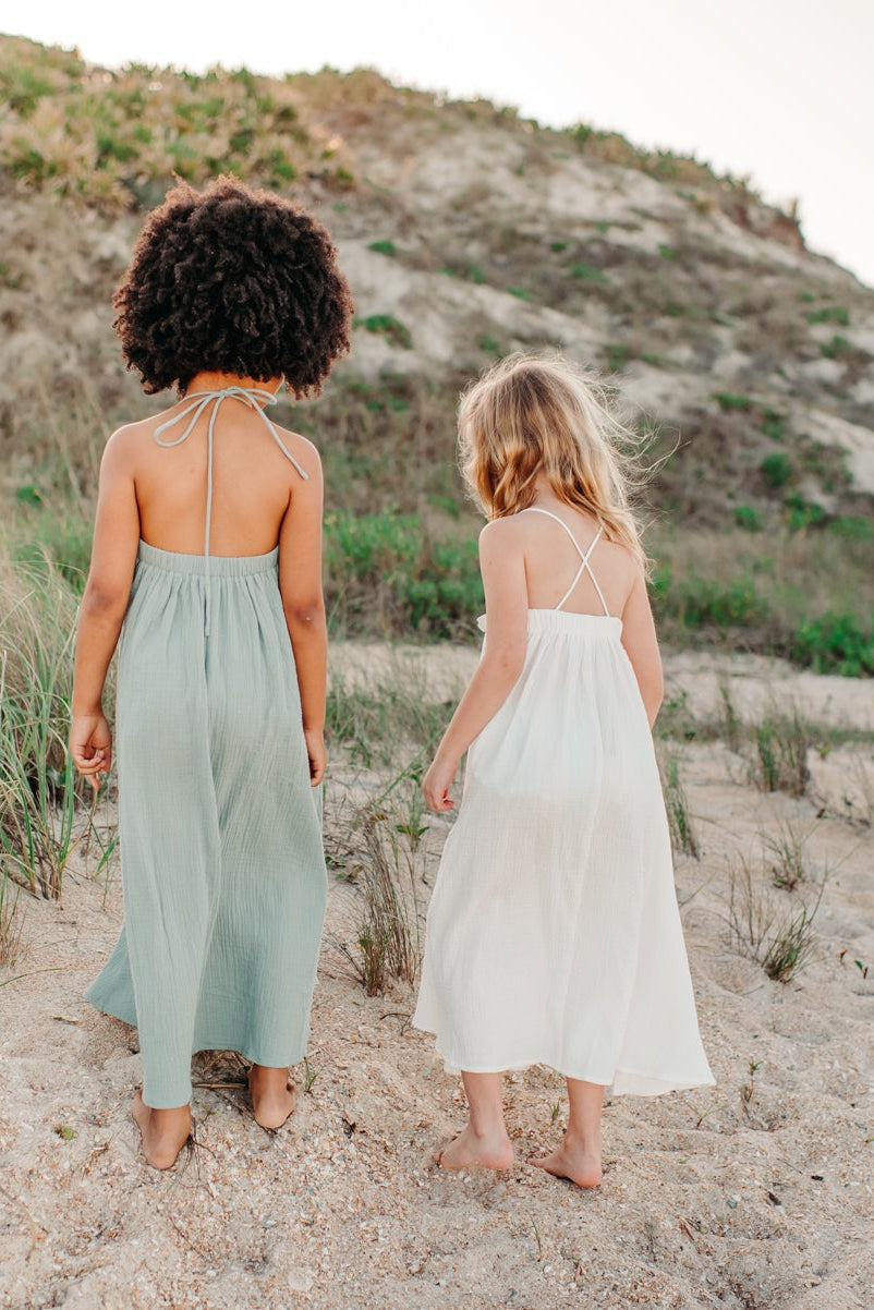 SS Girl's Dress Lucie Dress (white muslin) FINAL SALE