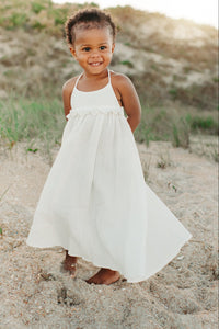 SS Girl's Dress Lucie Dress (white muslin) FINAL SALE