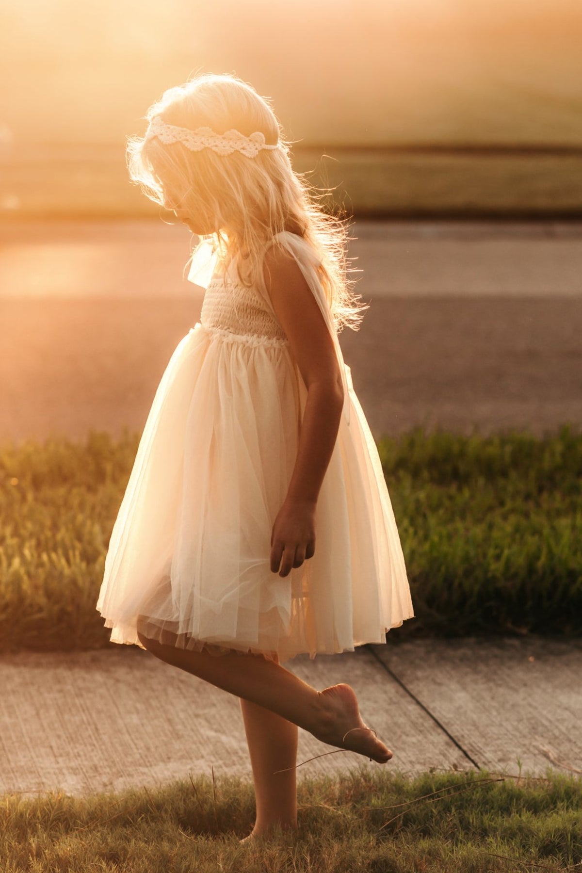 SS Girl's Dress Isa Dress (antique ivory tulle)