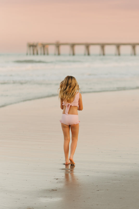 LB Girl's Swim Scoopback Set (pink) FINAL SALE