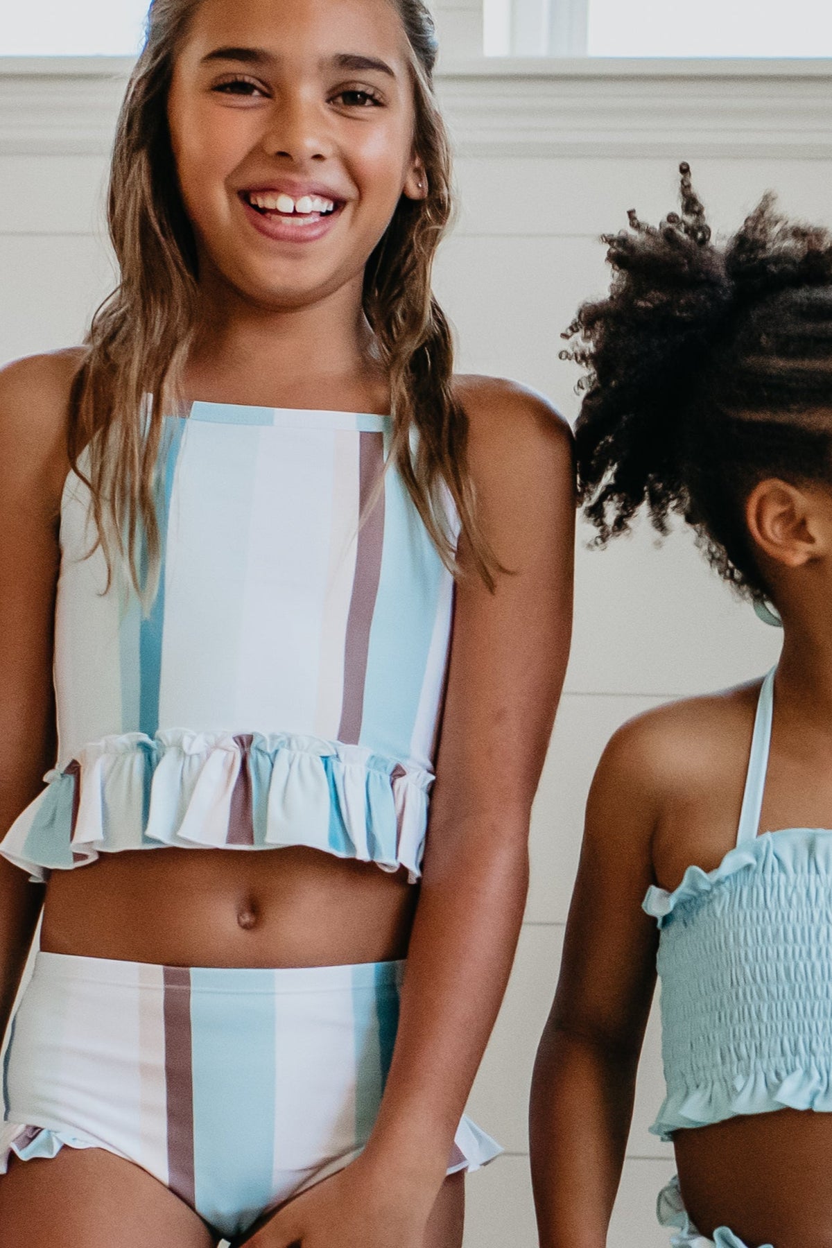 LB Girl's Swim Tankini Set (stripe) FINAL SALE